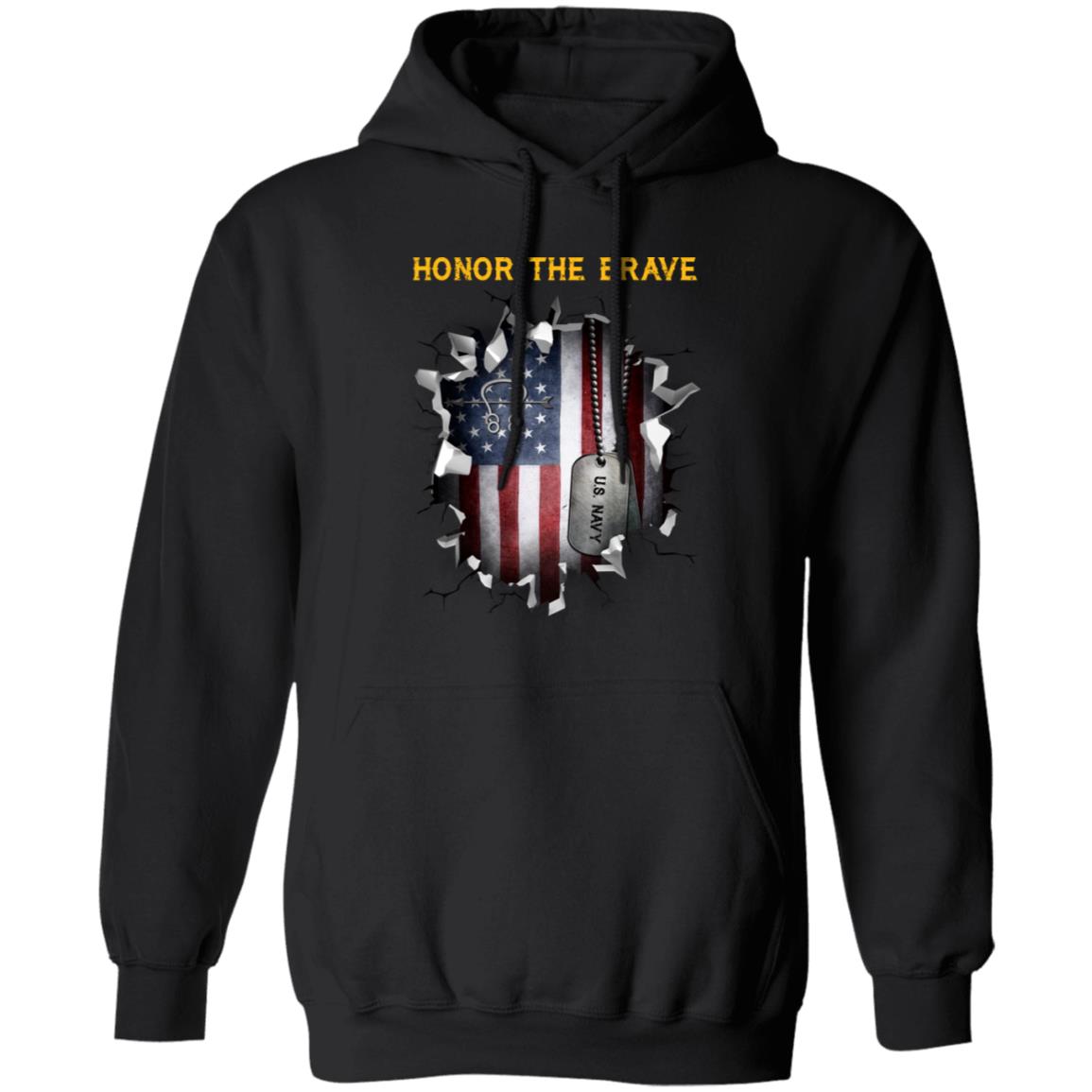 Navy Sonar Technician Navy ST - Honor The Brave Front Shirt