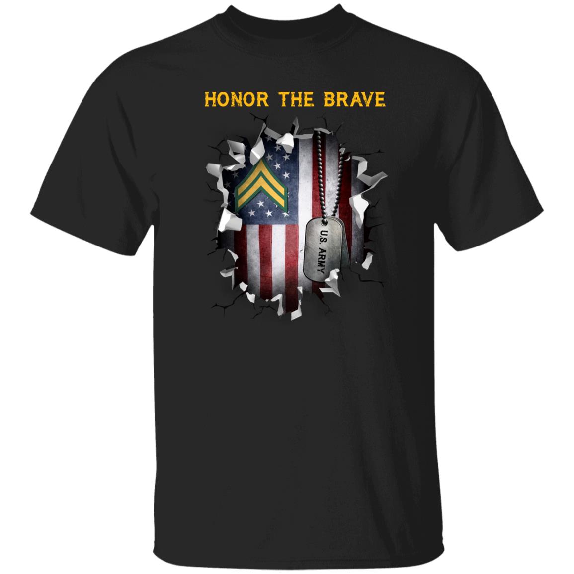 US Army E-4 Corporal E4 CPL Noncommissioned Officer - Honor The Brave Front Shirt