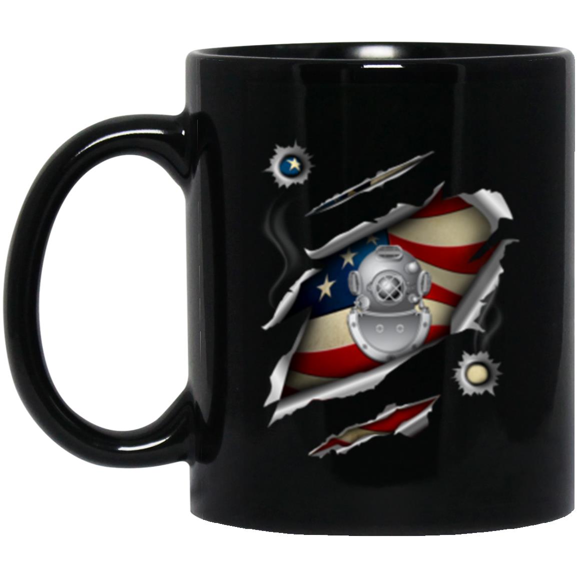 US Navy Diver Navy ND 11oz - 15oz Black Mug