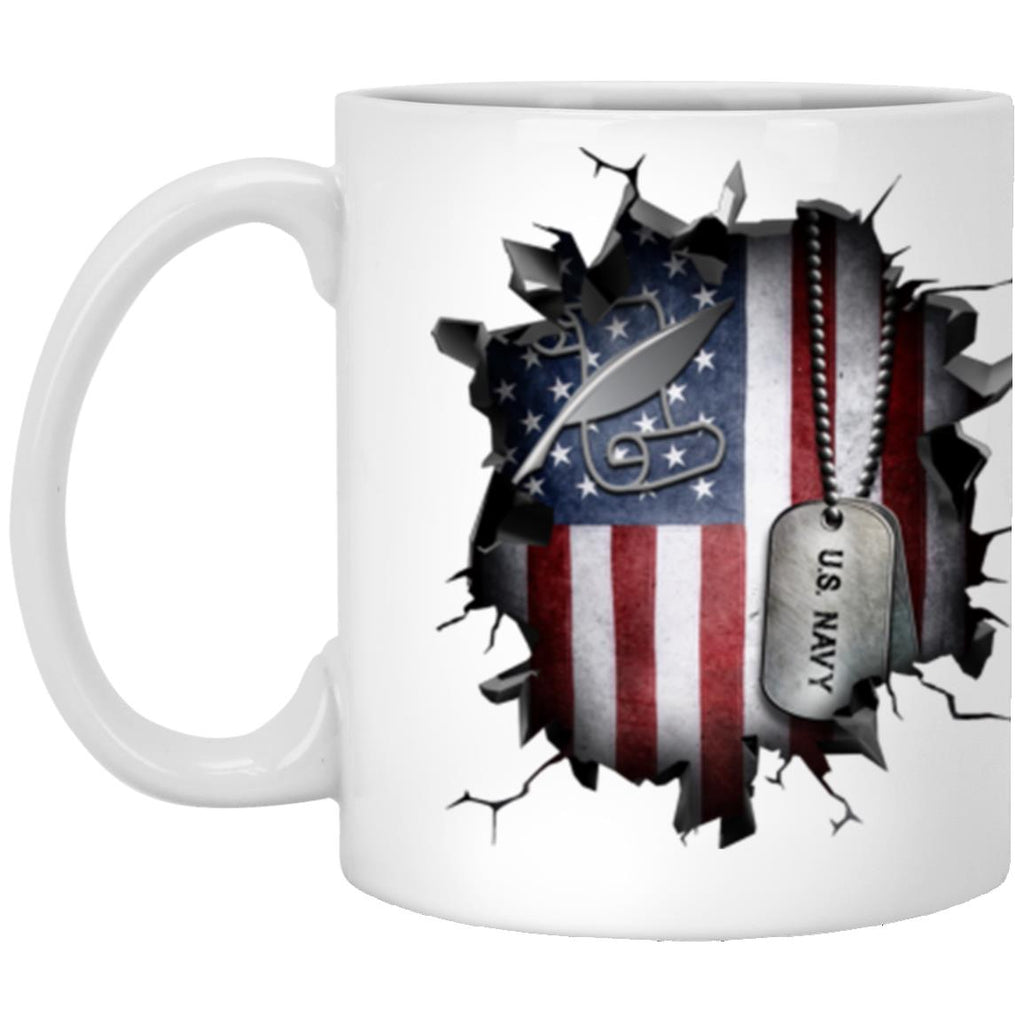 US Navy Journalist Navy JO 3D Break Effect 11oz - 15oz White Mug