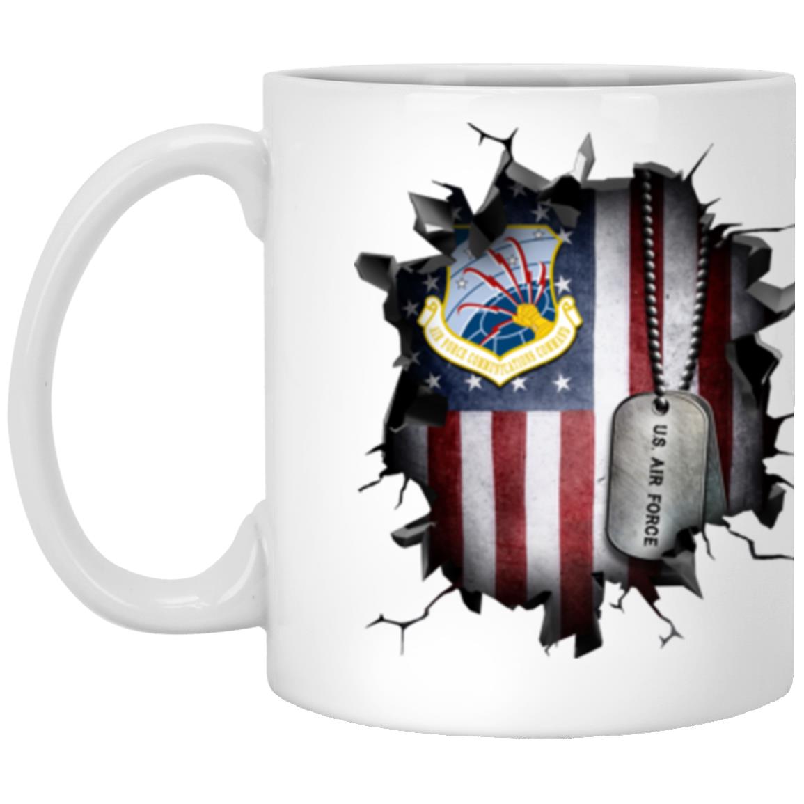 US Air Force Communications Command 3D Break Effect Coffee Mug 11oz - 15oz White Mug