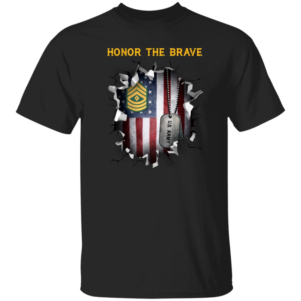 US Army E-8 First Sergeant E8 1SG Noncommissioned Officer - Honor The Brave Front Shirt