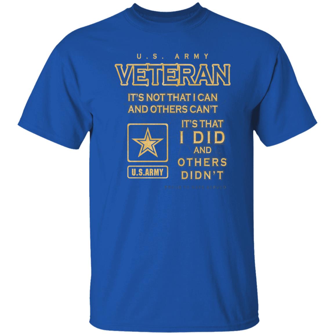 US Army Proud To Have Served Front Shirt