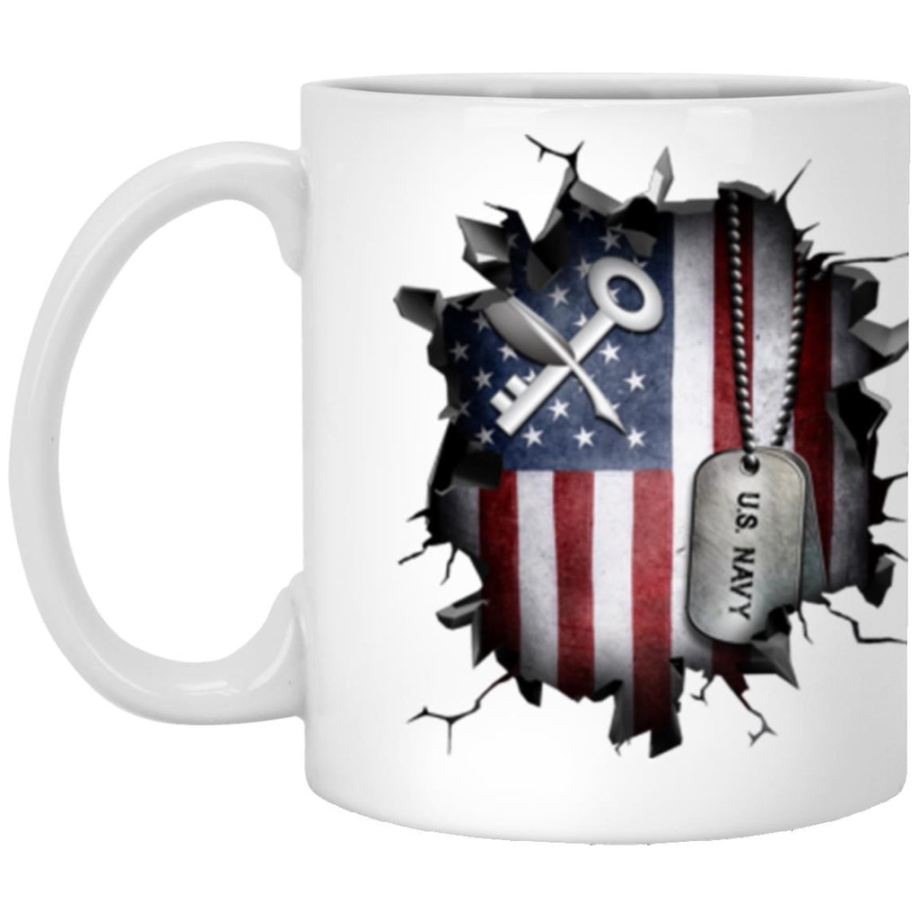 US Navy Ship_s Serviceman Navy SH 3D Break Effect 11oz - 15oz White Mug