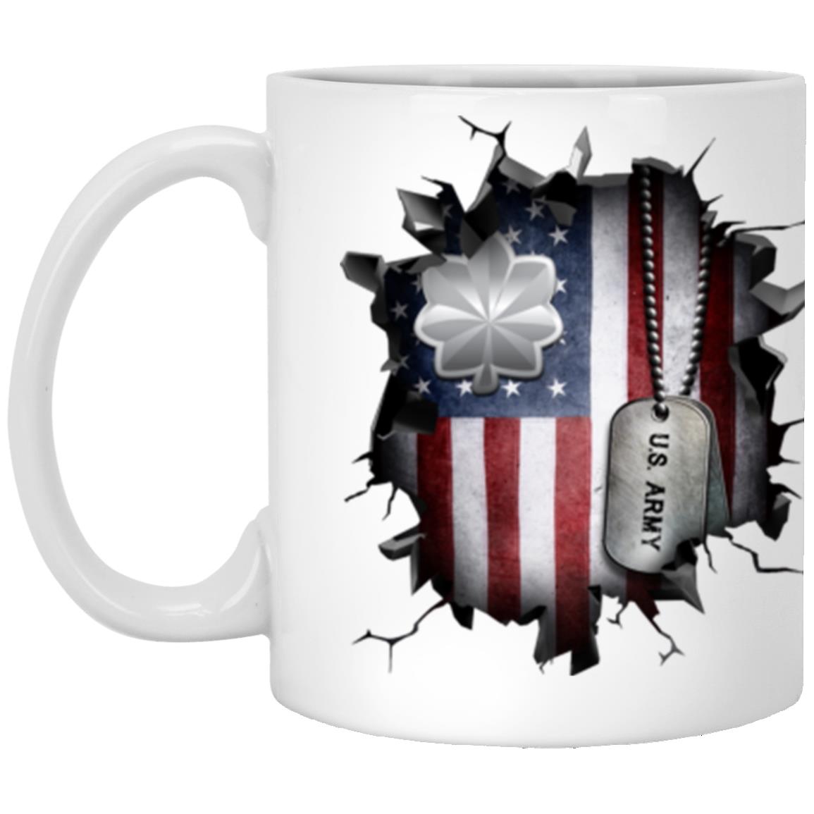 US Army O-5 Lieutenant Colonel O5 LTC Field Officer Ranks 3D Break Effect 11oz - 15oz White Mug