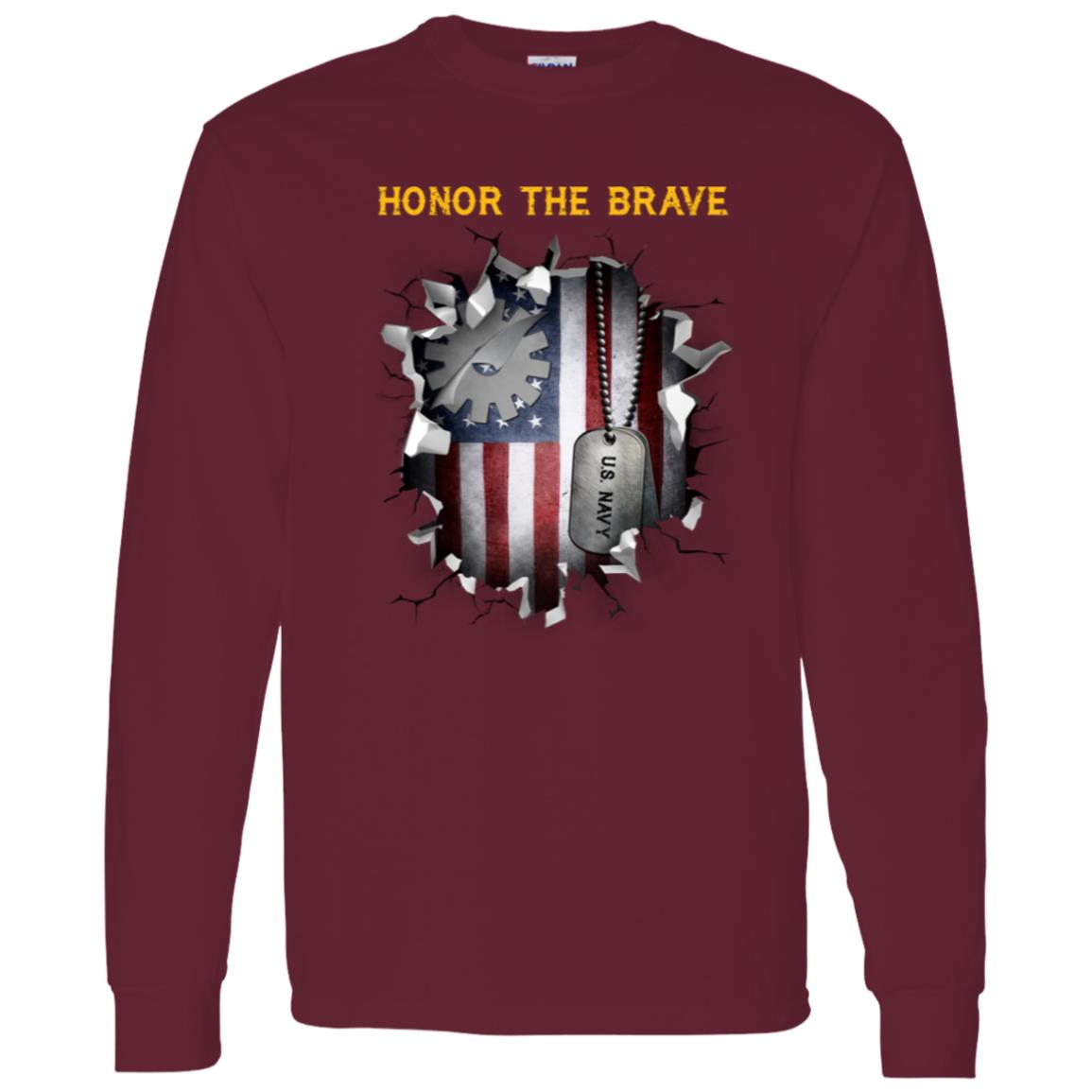 Navy Data Processing Technician Navy DP - Honor The Brave Front Shirt