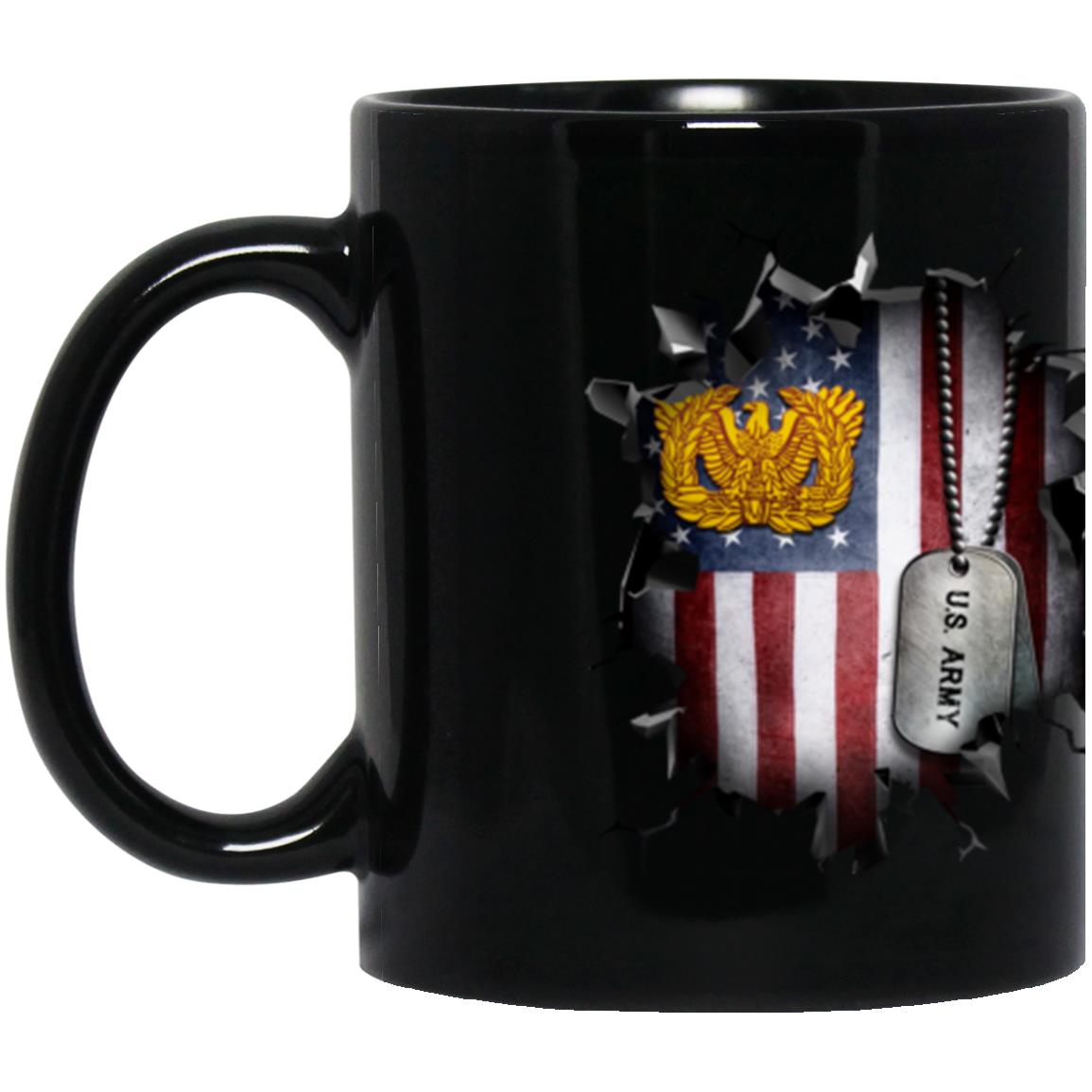 US Former Warrant Officer Corps 3D Break Effect 11oz - 15oz Black Mug