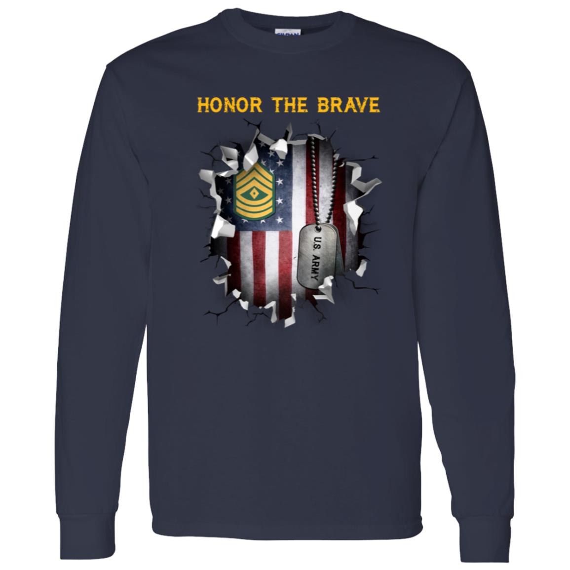 US Army E-8 First Sergeant E8 1SG Noncommissioned Officer - Honor The Brave Front Shirt