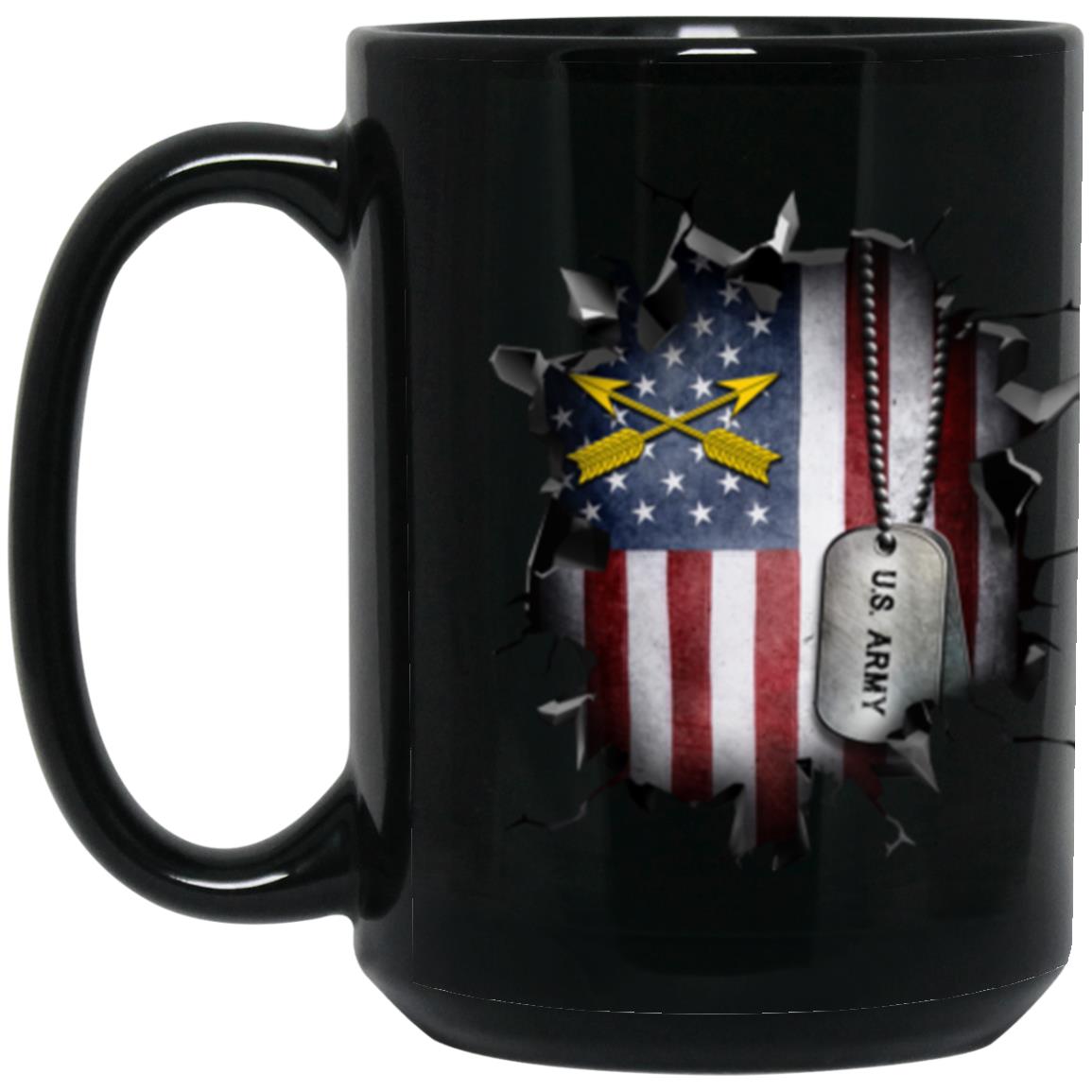 US Army Special Forces USASFC 3D Break Effect 11oz - 15oz Black Mug