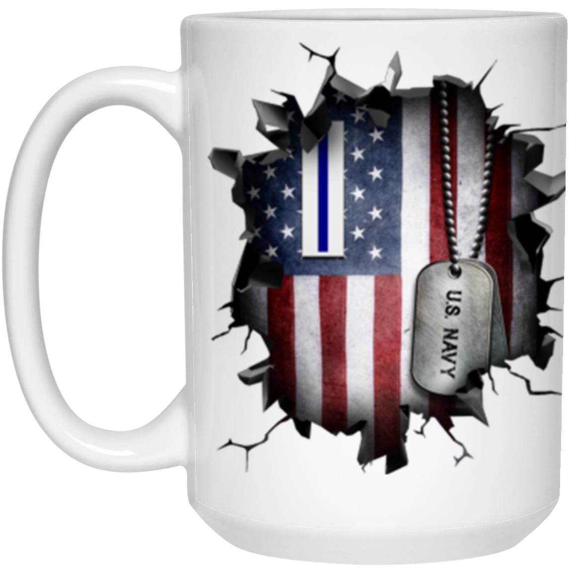 US Navy W-5 Chief Warrant Officer 5 W5 CW5 Warrant Officer Ranks 3D Break Effect Coffee Mug 11oz - 15oz White Mug