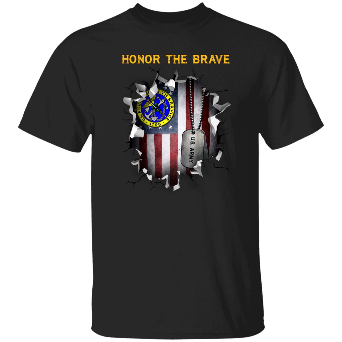 US Army Public Health Service  - Honor The Brave Front Shirt