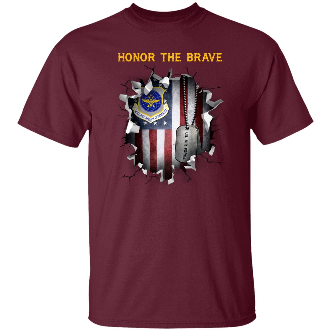 US Air Force Military Airlift Command - Honor The Brave Front Shirt