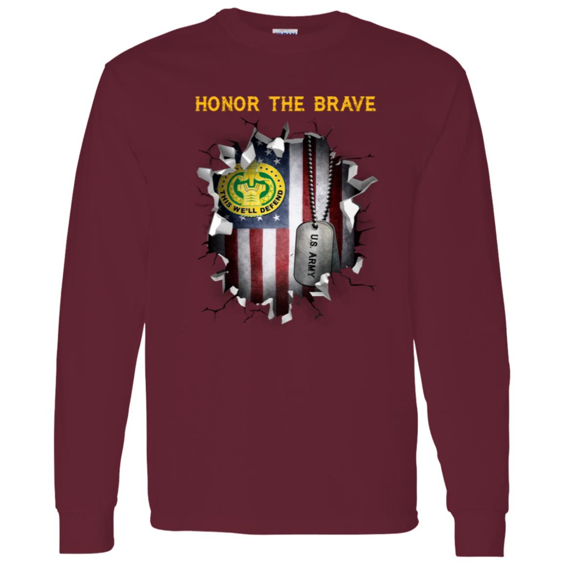 US Army Drill Sergeant  - Honor The Brave Front Shirt