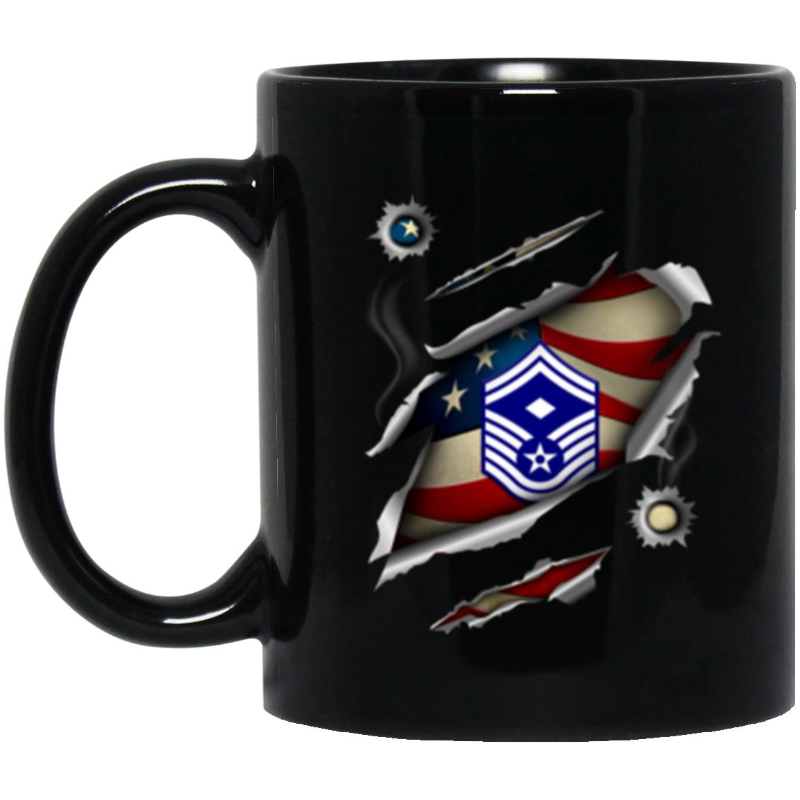 US Air Force E-8 First sergeant E-8 Rank 11oz - 15oz Black Mug