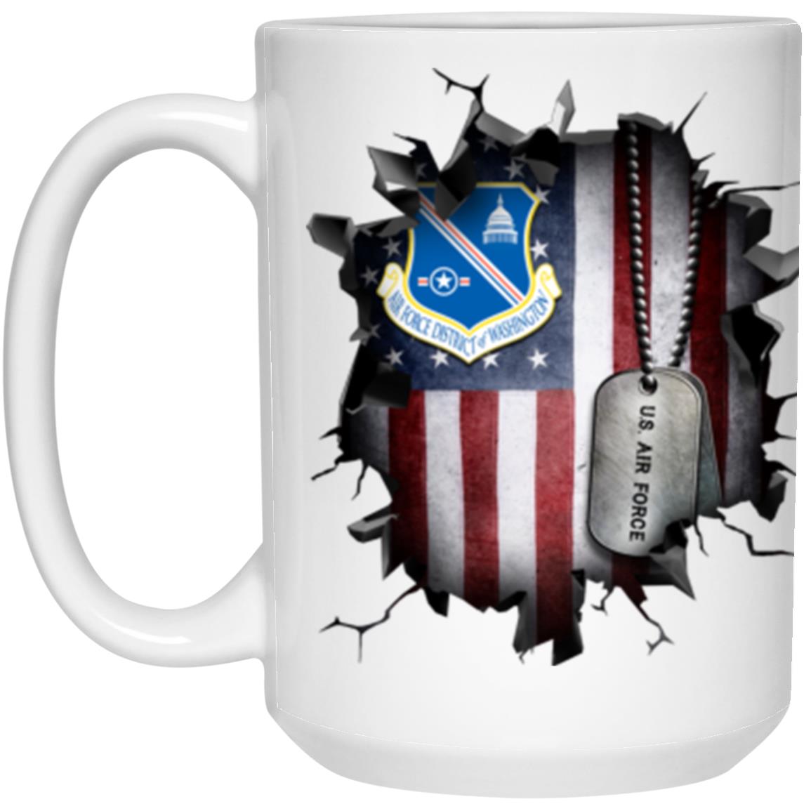 US Air Force District of Washington 3D Break Effect Coffee Mug 11oz - 15oz White Mug