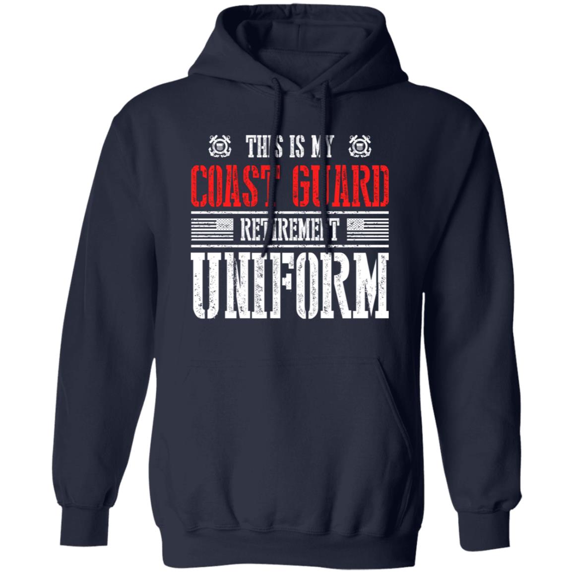 US Coast Guard Retirement Uniform Front Shirt