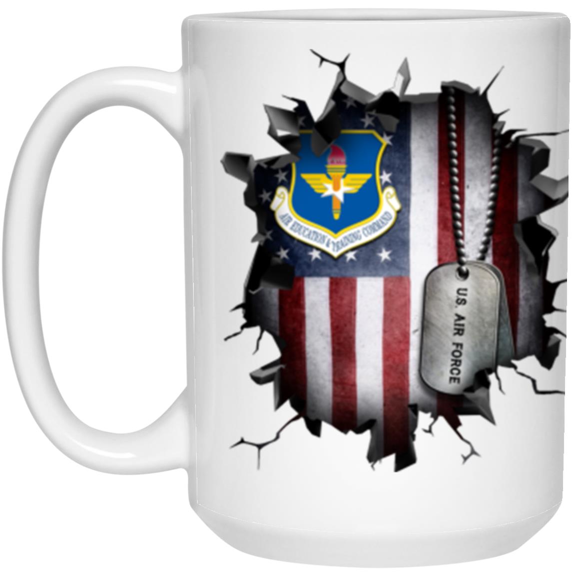 US Air Force Air Education and Training Command 3D Break Effect Coffee Mug 11oz - 15oz White Mug