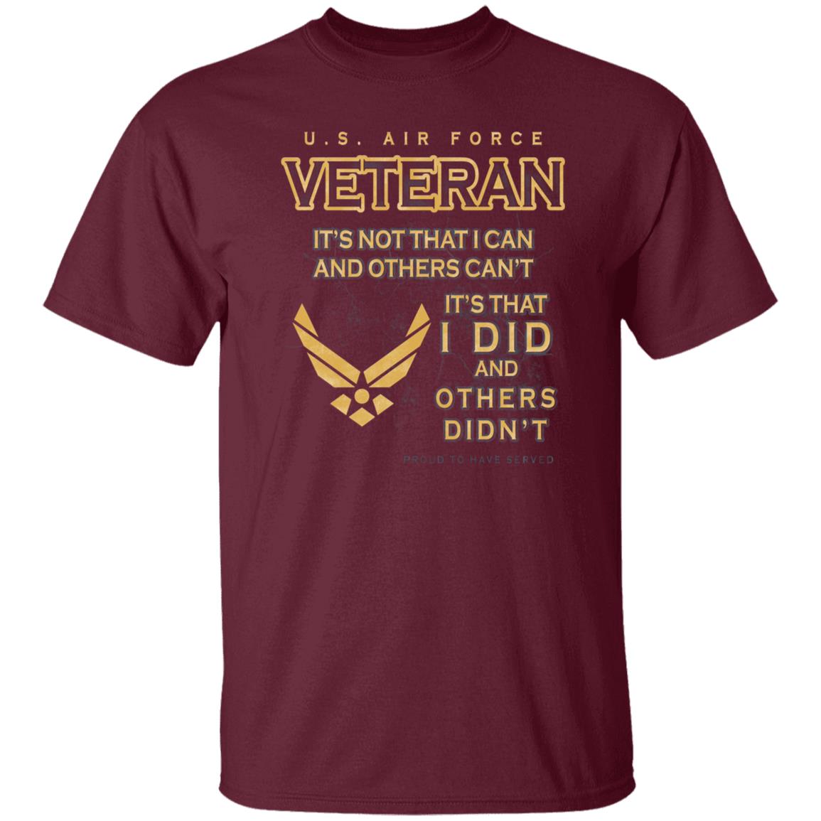 US Air Force Proud To Have Served Front Shirt