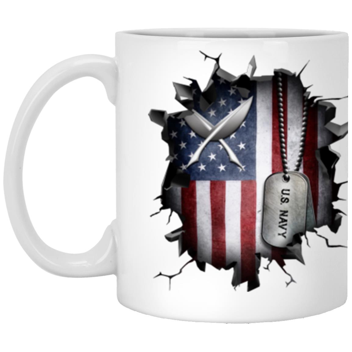 US Navy Yeoman Navy YN 3D Break Effect 11oz - 15oz White Mug