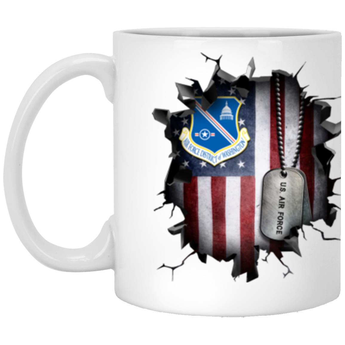 US Air Force District of Washington 3D Break Effect Coffee Mug 11oz - 15oz White Mug