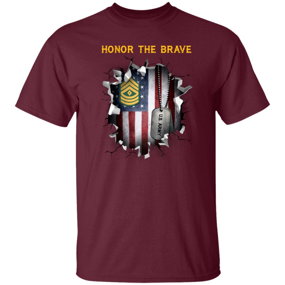 US Army E-8 First Sergeant E8 1SG Noncommissioned Officer - Honor The Brave Front Shirt