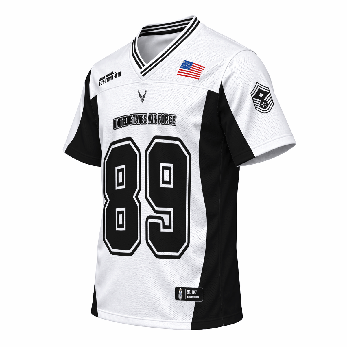 Custom USAF Sports Jersey Personalized Rank Text and Jersey Number
