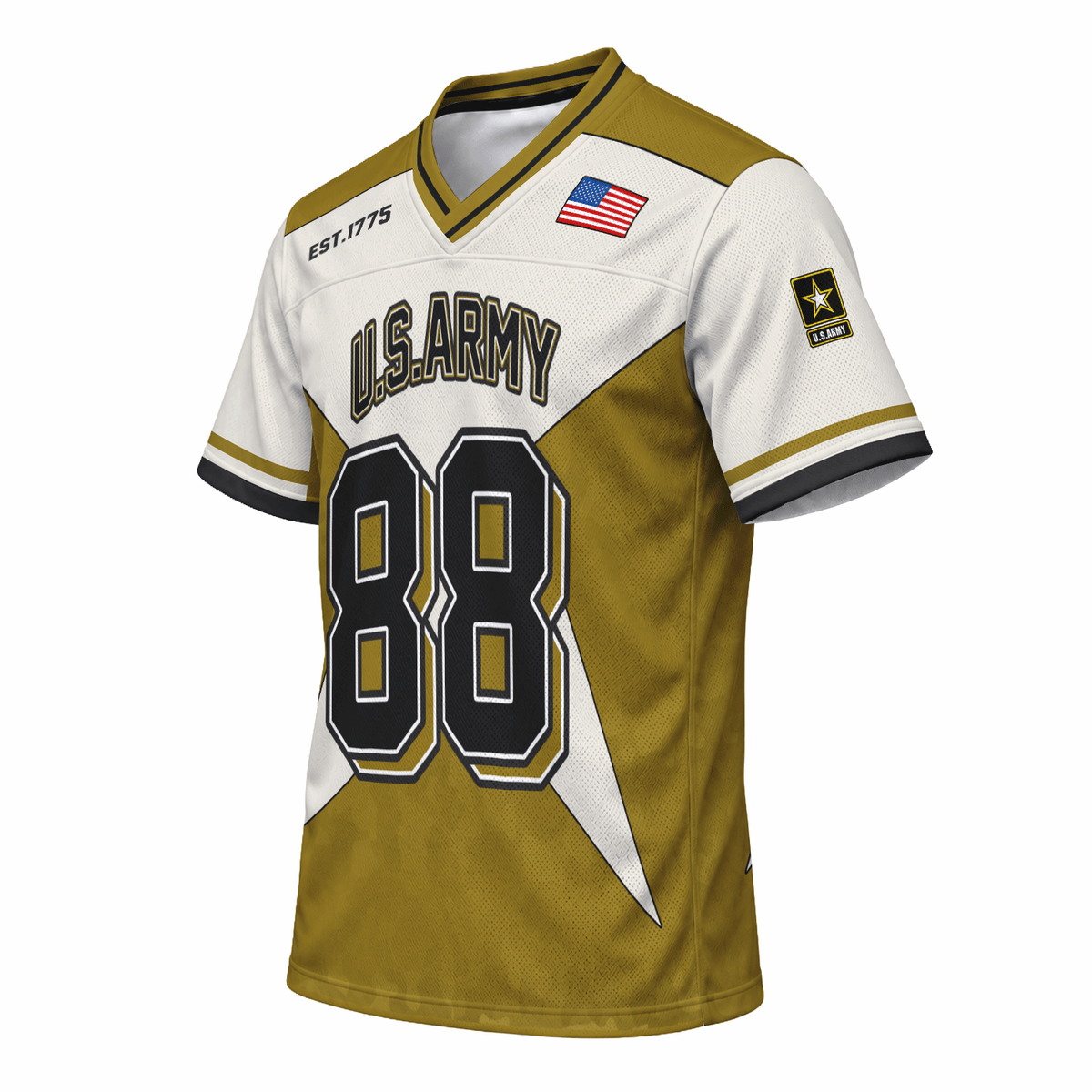 U.S. Army Sports Jersey Personalized Military Rank and Custom Text