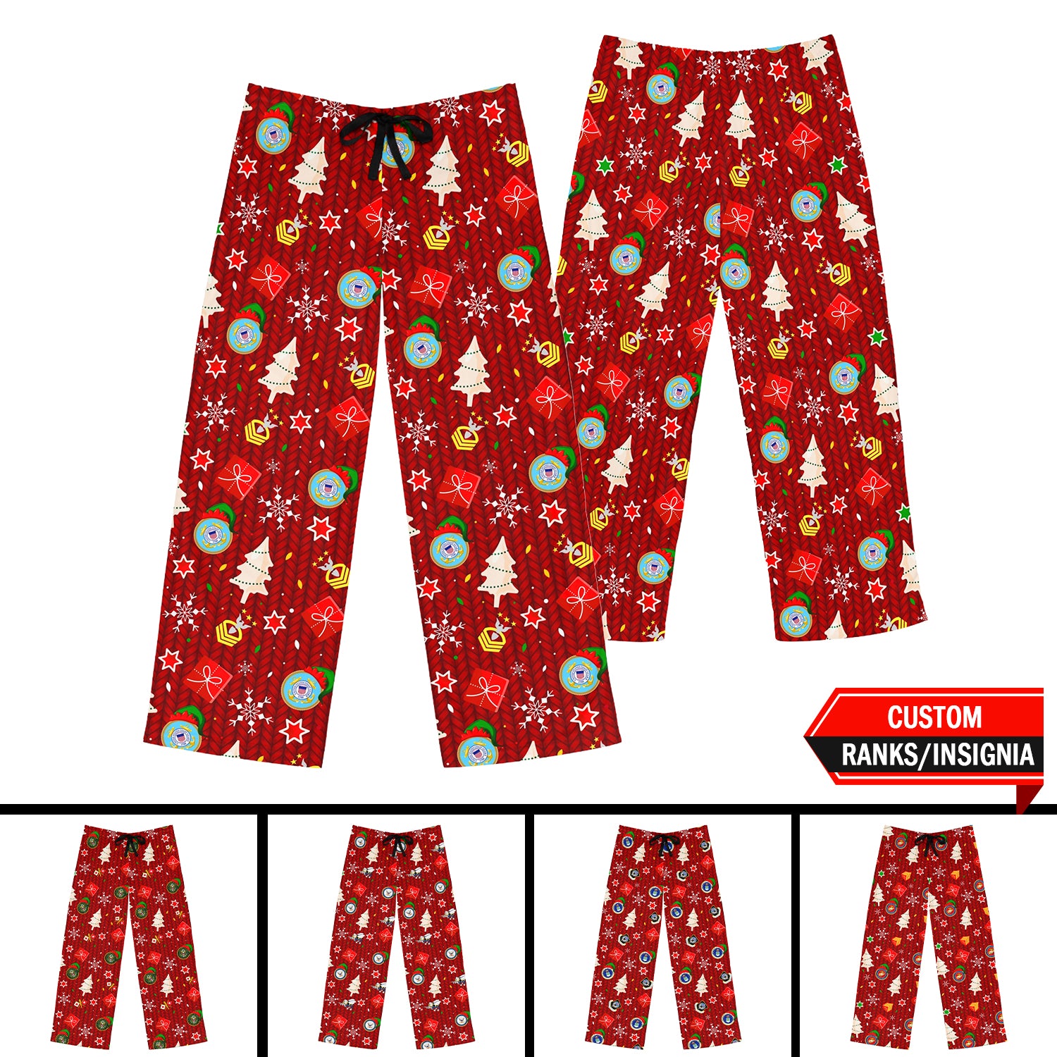 Custom US Military Ranks/Insignia All Over Prints Men's Pajama Pants JPJM03