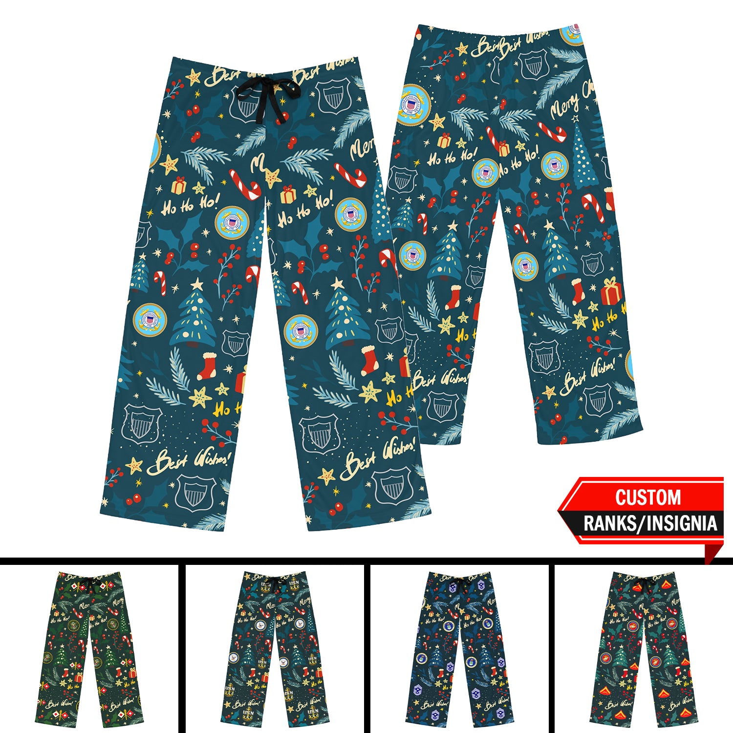 Custom US Military Ranks/Insignia All Over Prints Men's Pajama Pants JPJM05