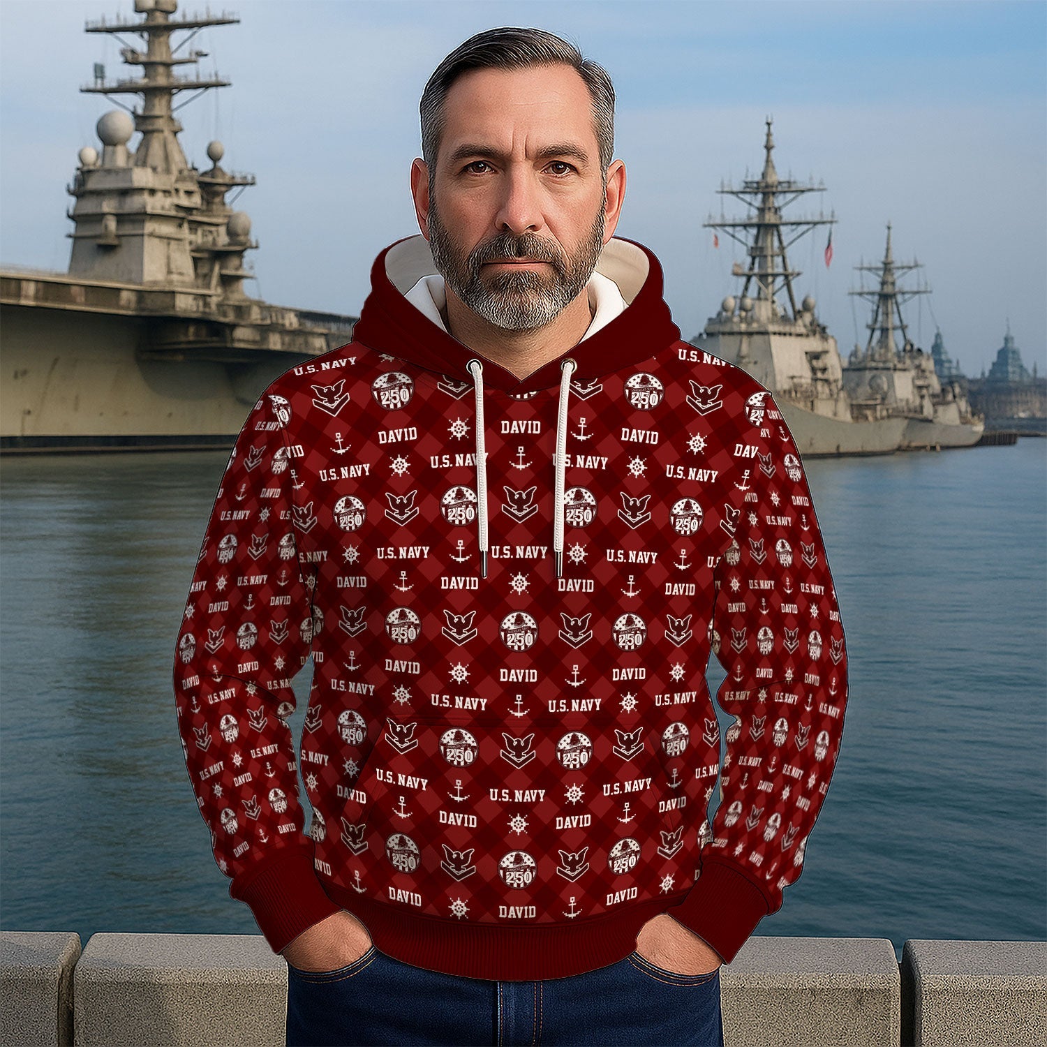 Personalized US Navy 3D All Over Print Hoodie KAH3D03