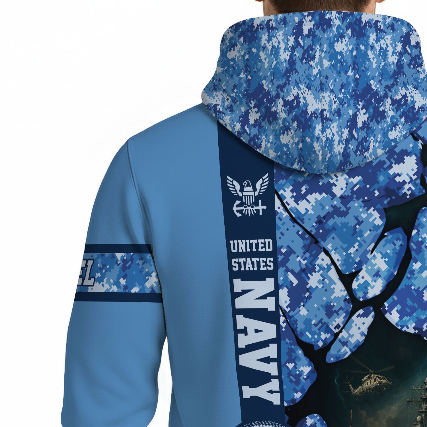Personalized US Navy 3D All Over Print Hoodie KAH3D05