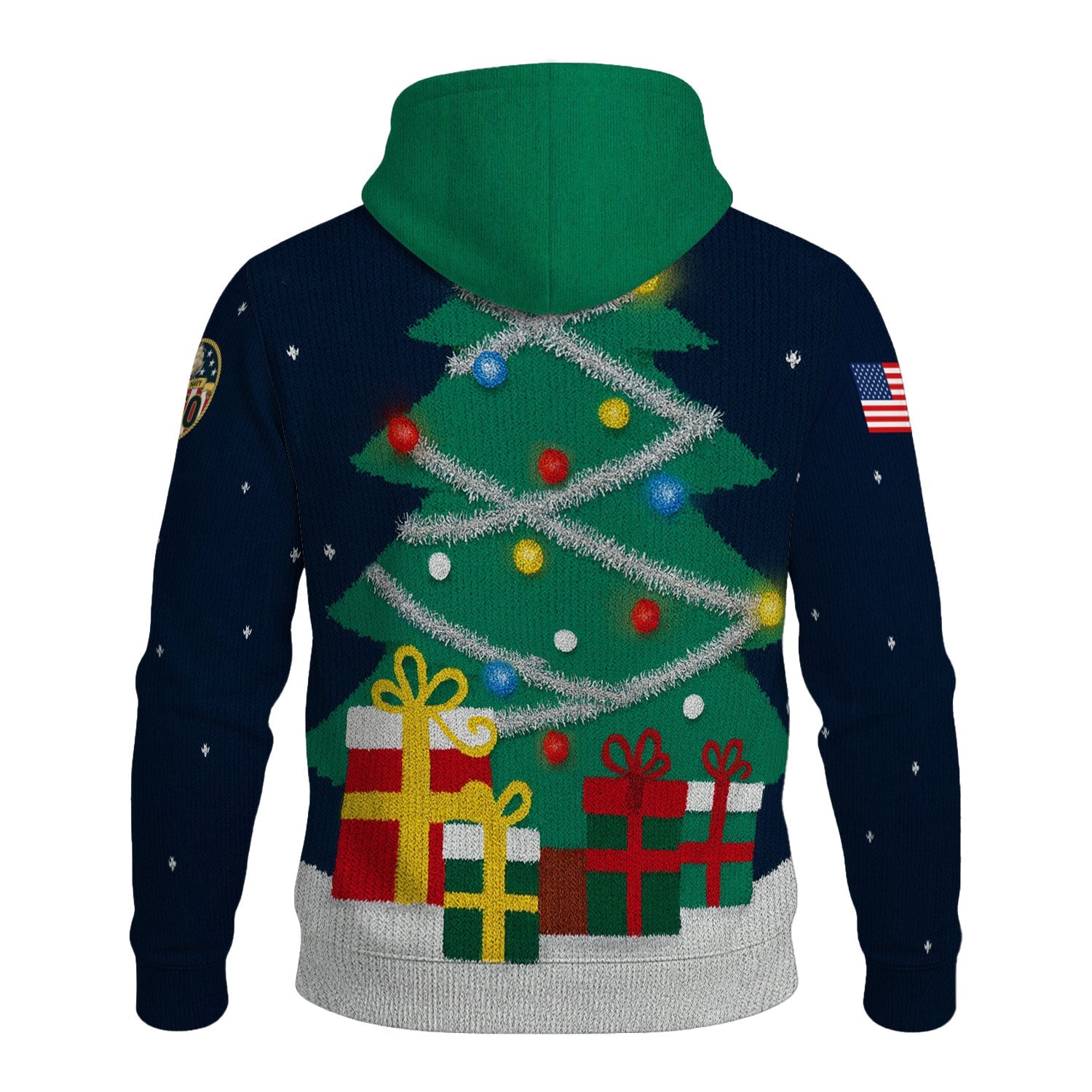 US Navy 3D All Over Print Hoodie Xmas Tree