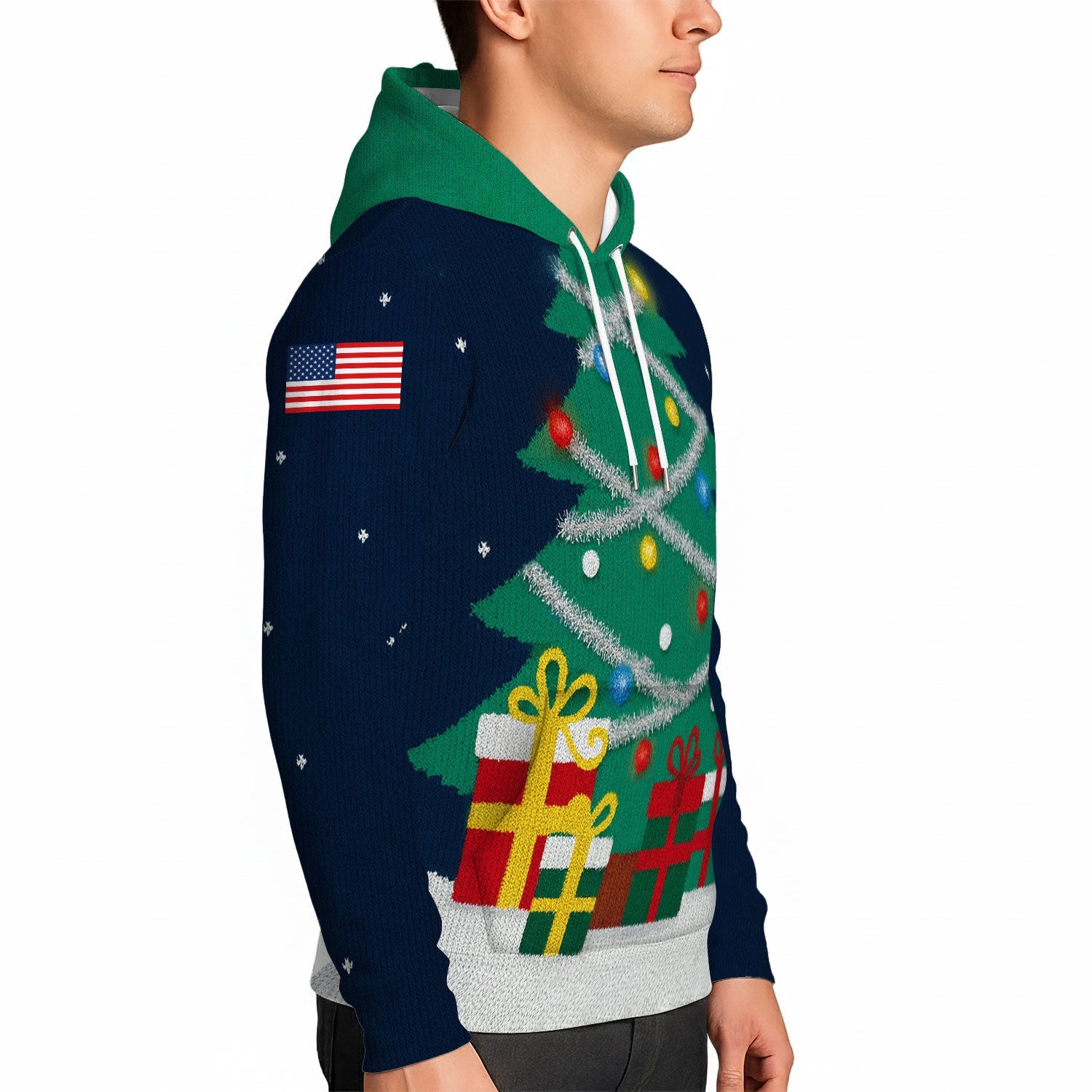 US Navy 3D All Over Print Hoodie Xmas Tree
