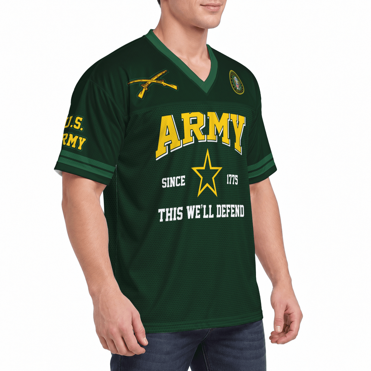 Personalized Army Veteran Jersey Custom Rank, Name and Jersey Number  Military Gift