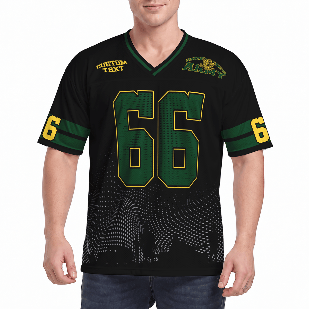 U.S. Army Personalized Sports Jersey Custom Rank Text Military Apparel