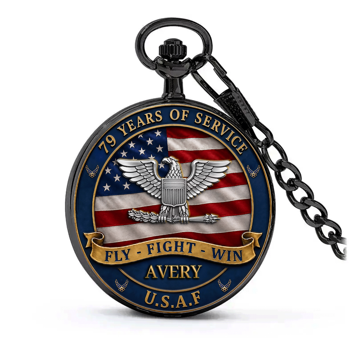 Custom US Air Force Pocket Watch Promotion Gift