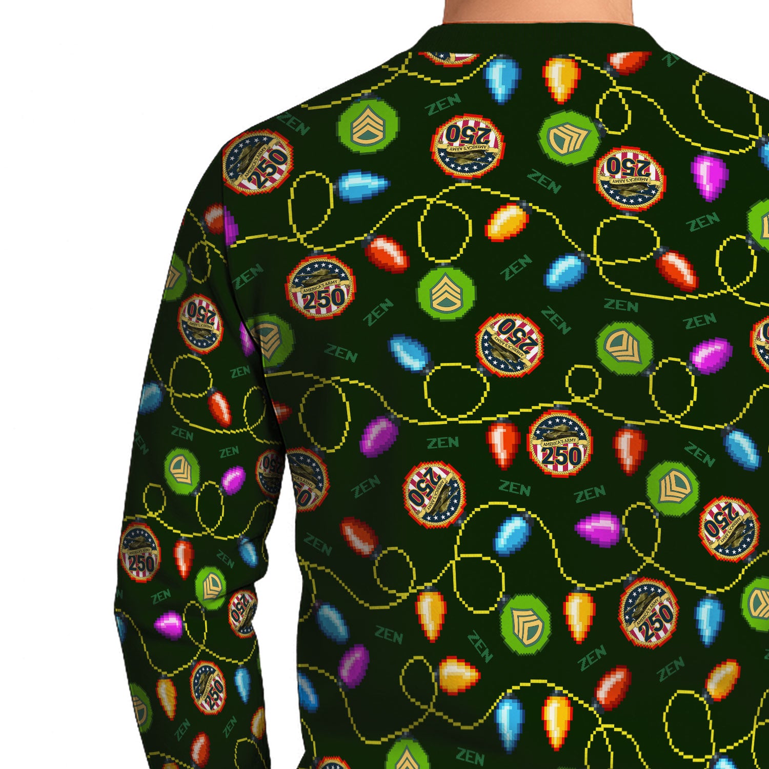 Custom Ranks And Text US Army Ugly Christmas Sweater for Women Men KAUST02