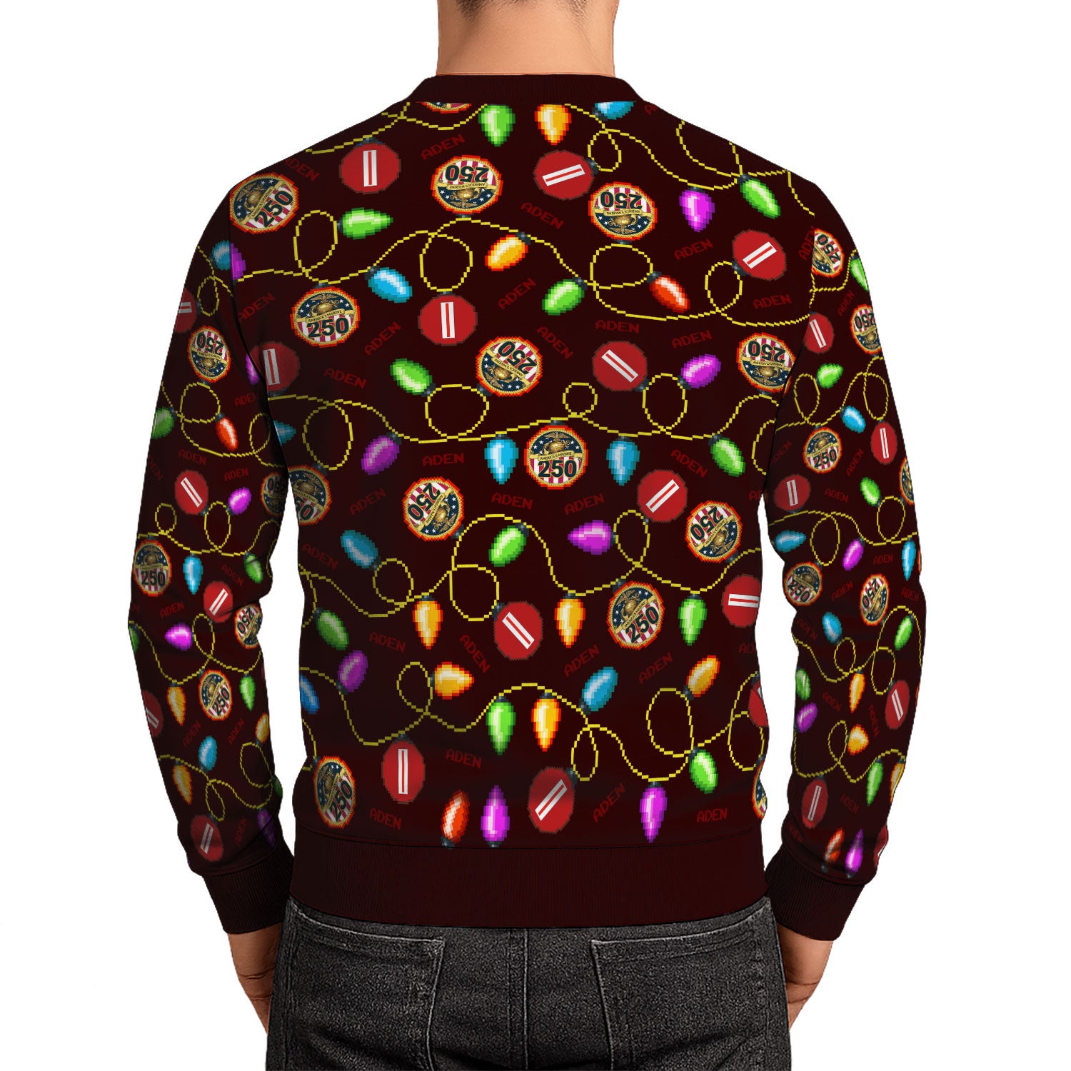 Custom Ranks And Text USMC Ugly Christmas Sweater for Women Men KAUST02