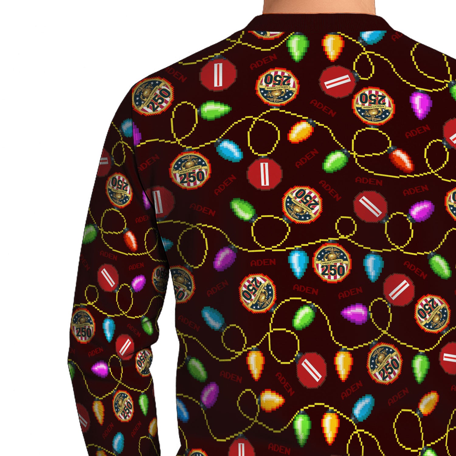 Custom Ranks And Text USMC Ugly Christmas Sweater for Women Men KAUST02