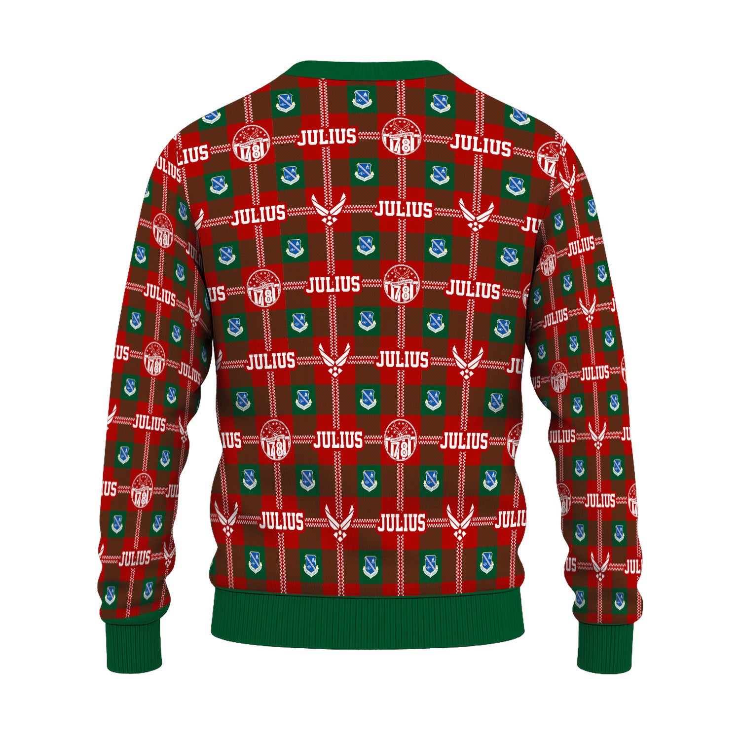 Custom Ranks And Text US Air Force Ugly Christmas Sweater for Women Men KAUST05
