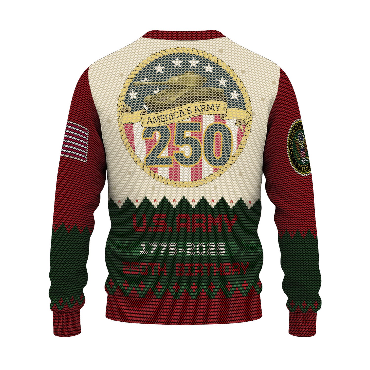 Custom Ranks And Text US Army Ugly Christmas Sweater for Women Men KAUST07