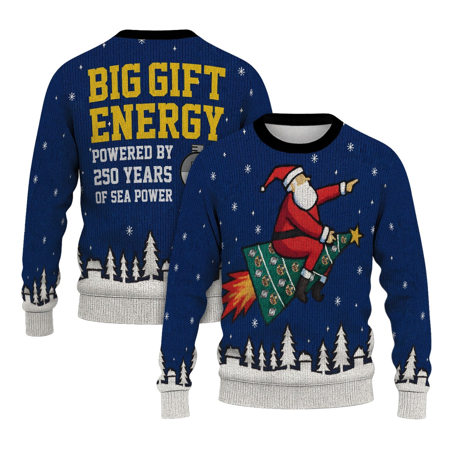 Personalized US Navy Christmas Ugly Sweater KAUST13