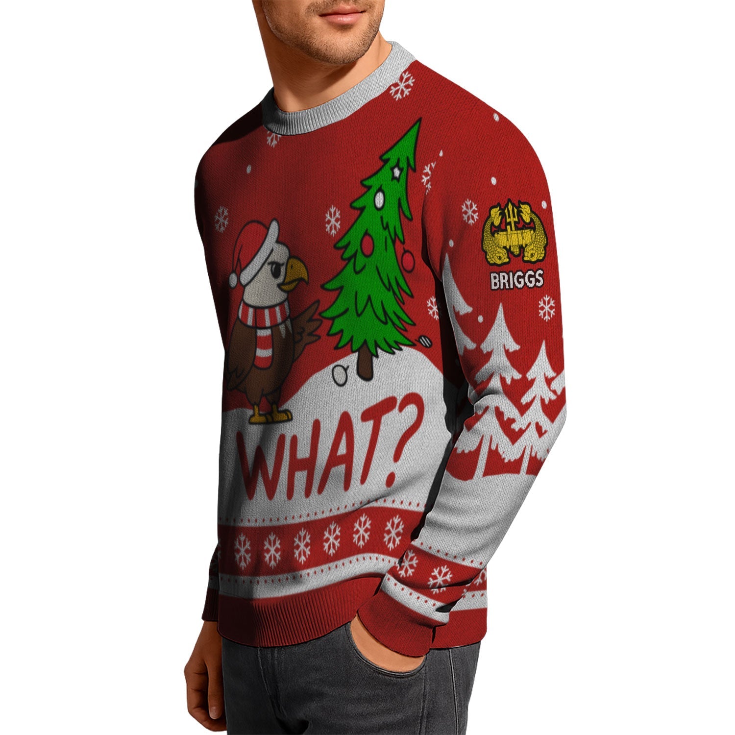 Personalized US Navy Christmas Ugly Sweater KAUST17