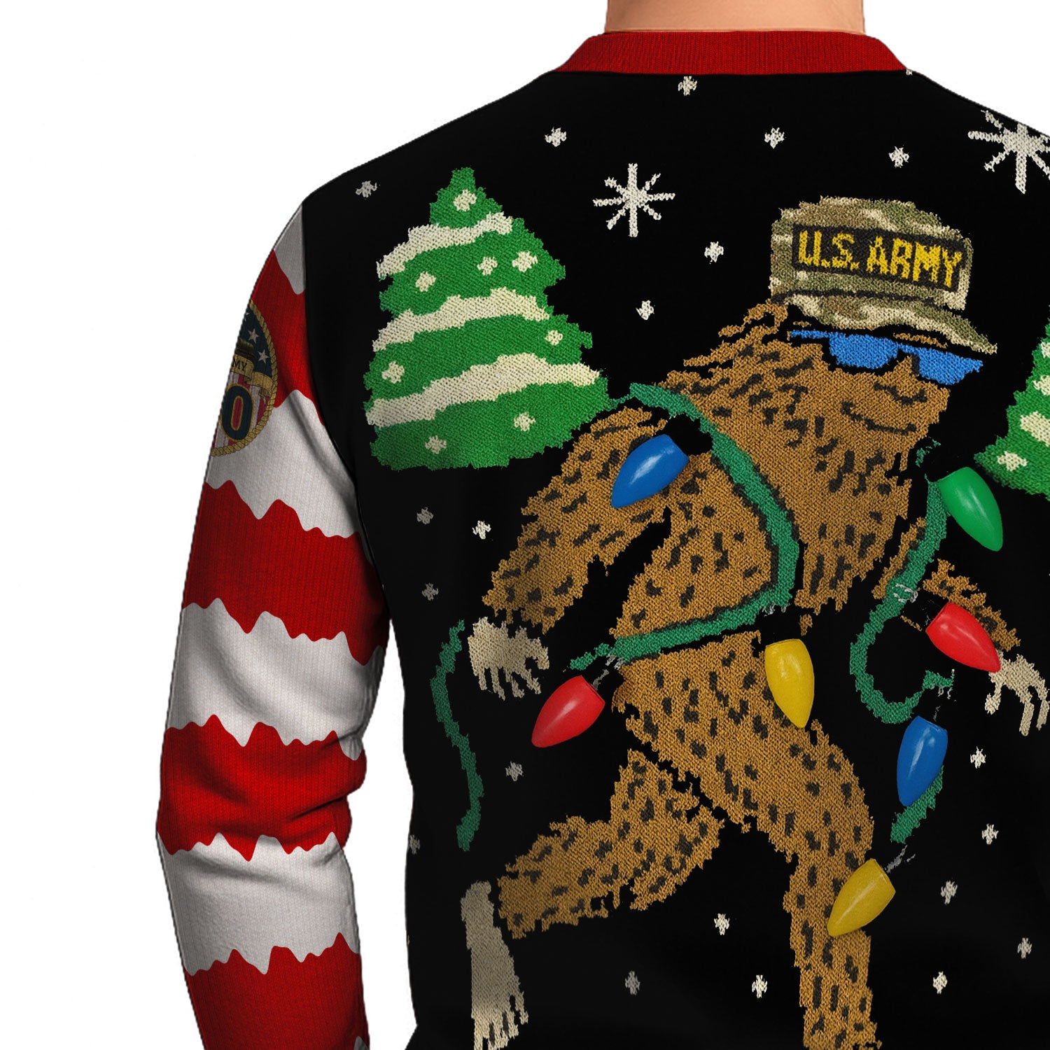 US Army Let It Xmas Tree Ugly Christmas Sweater