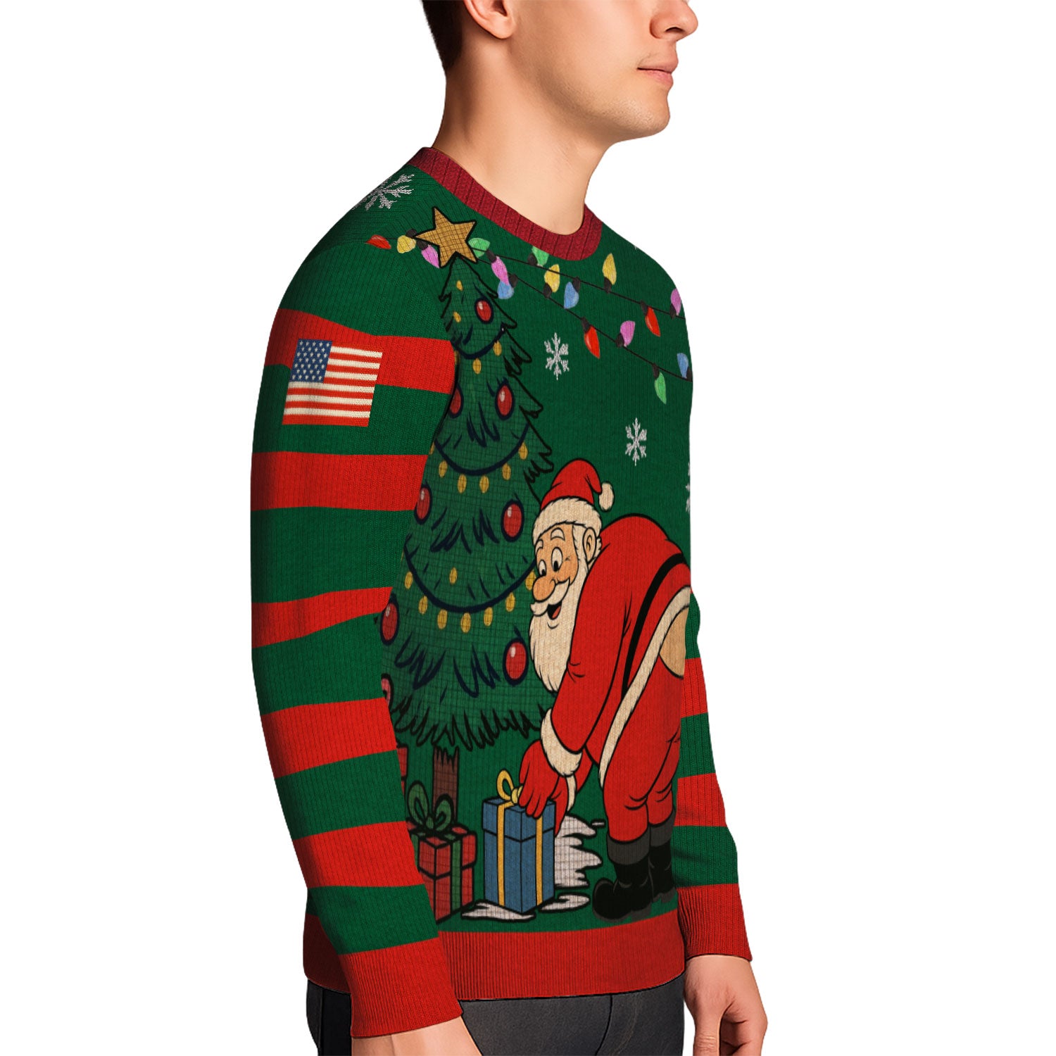 US Army Santa Xmas Ugly Christmas Sweater