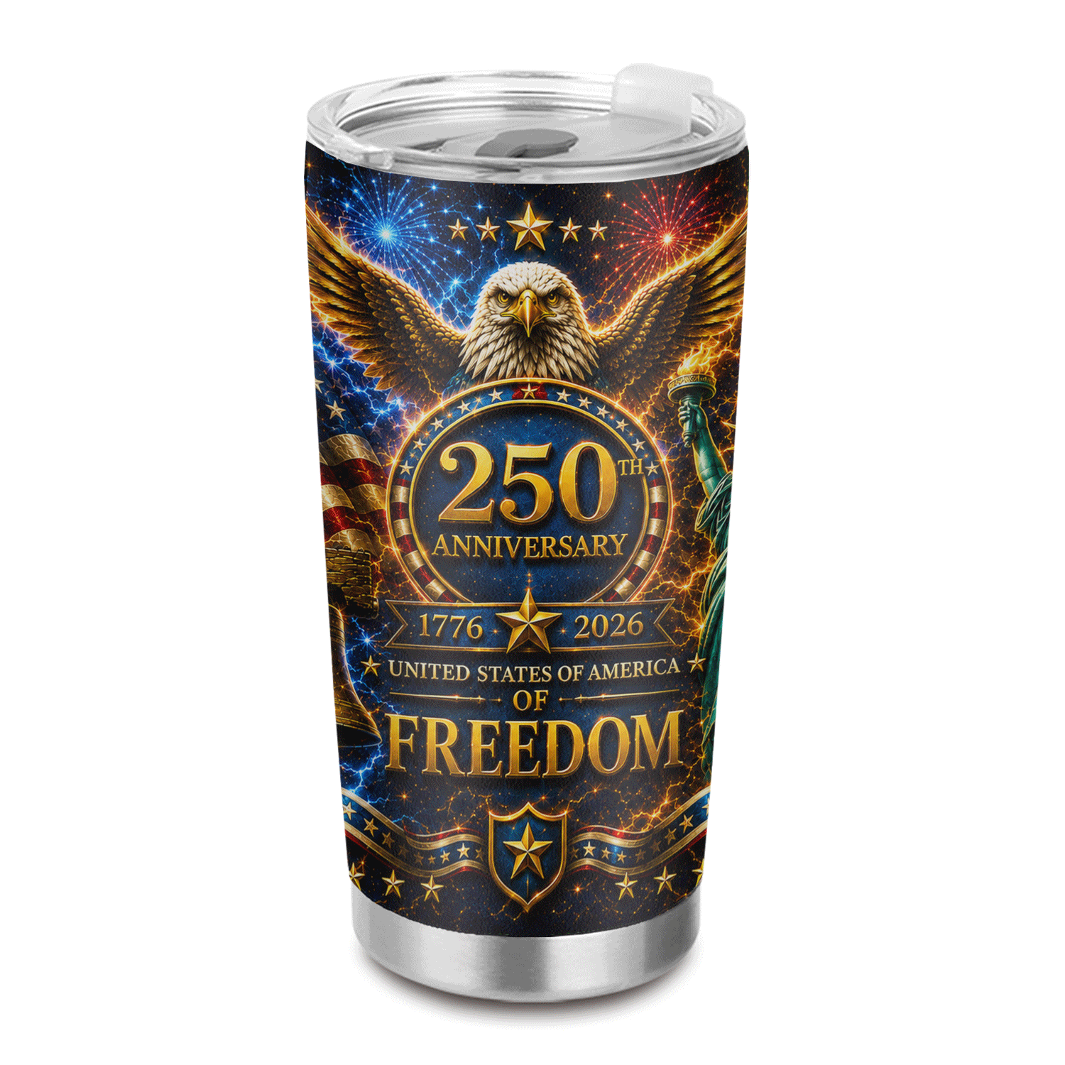 USA 250th Anniversary Freedom 20oz Stainless Tumbler