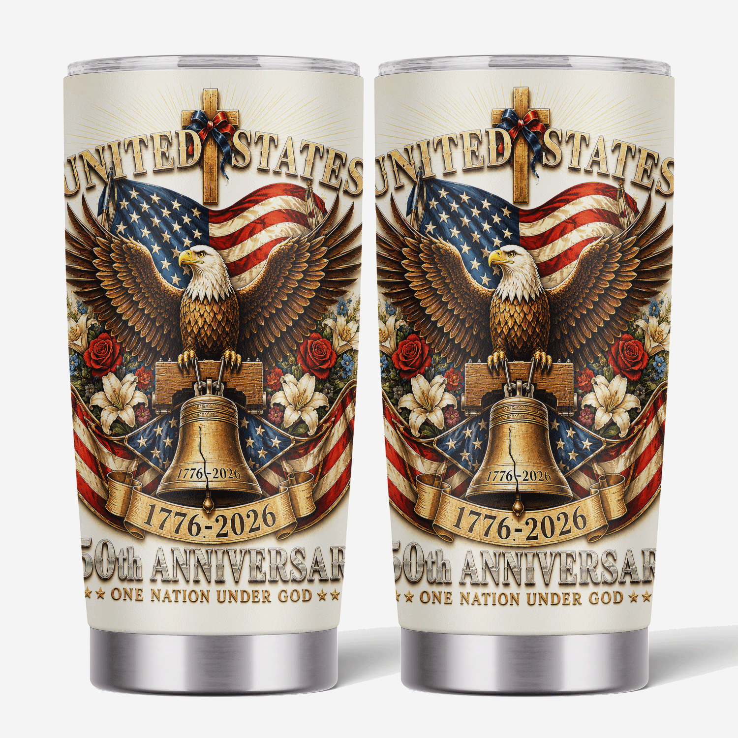 USA 250th Anniversary One Nation Under God 20oz Tumbler