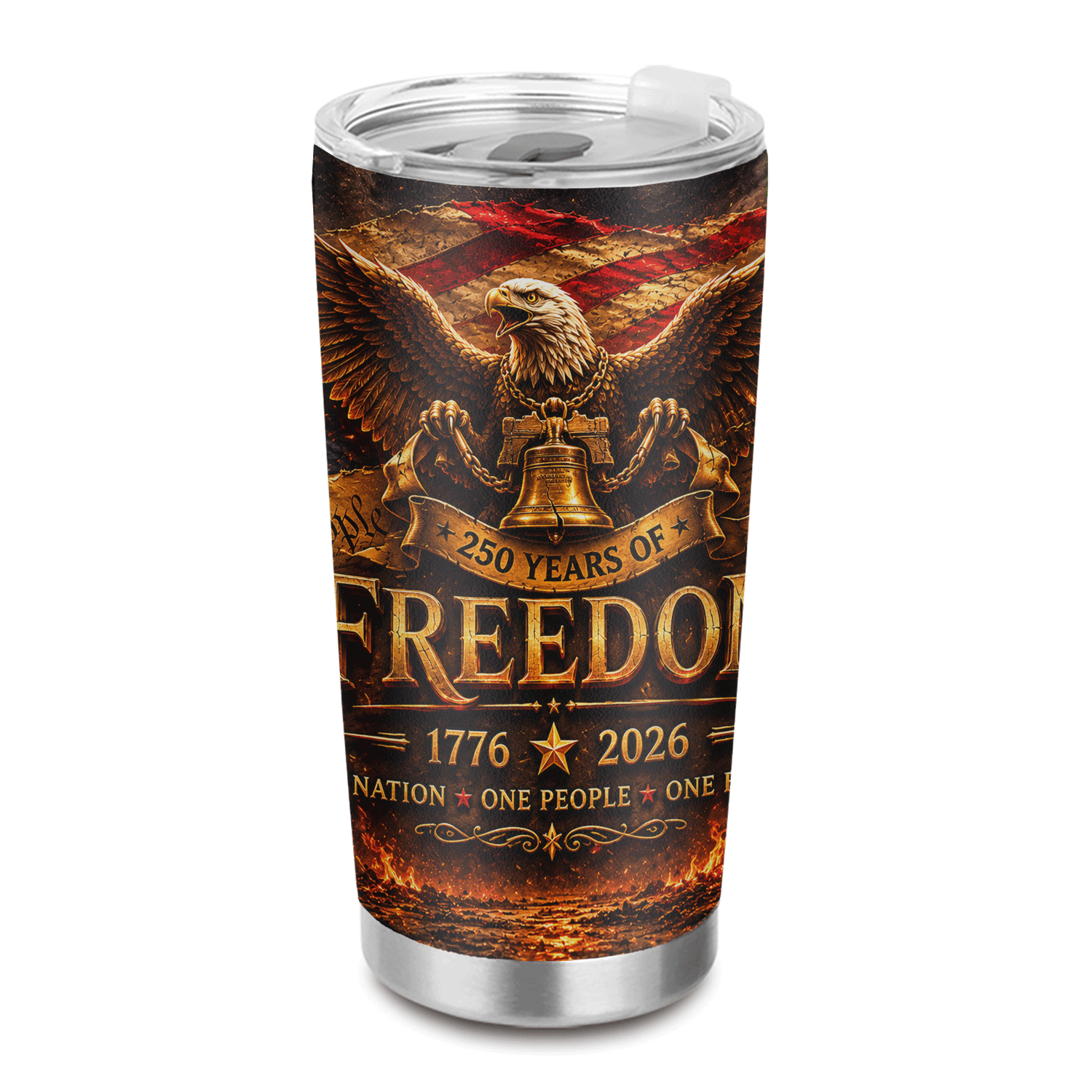 250 Years of Freedom Eagle Bell 1776-2026 20oz Tumbler