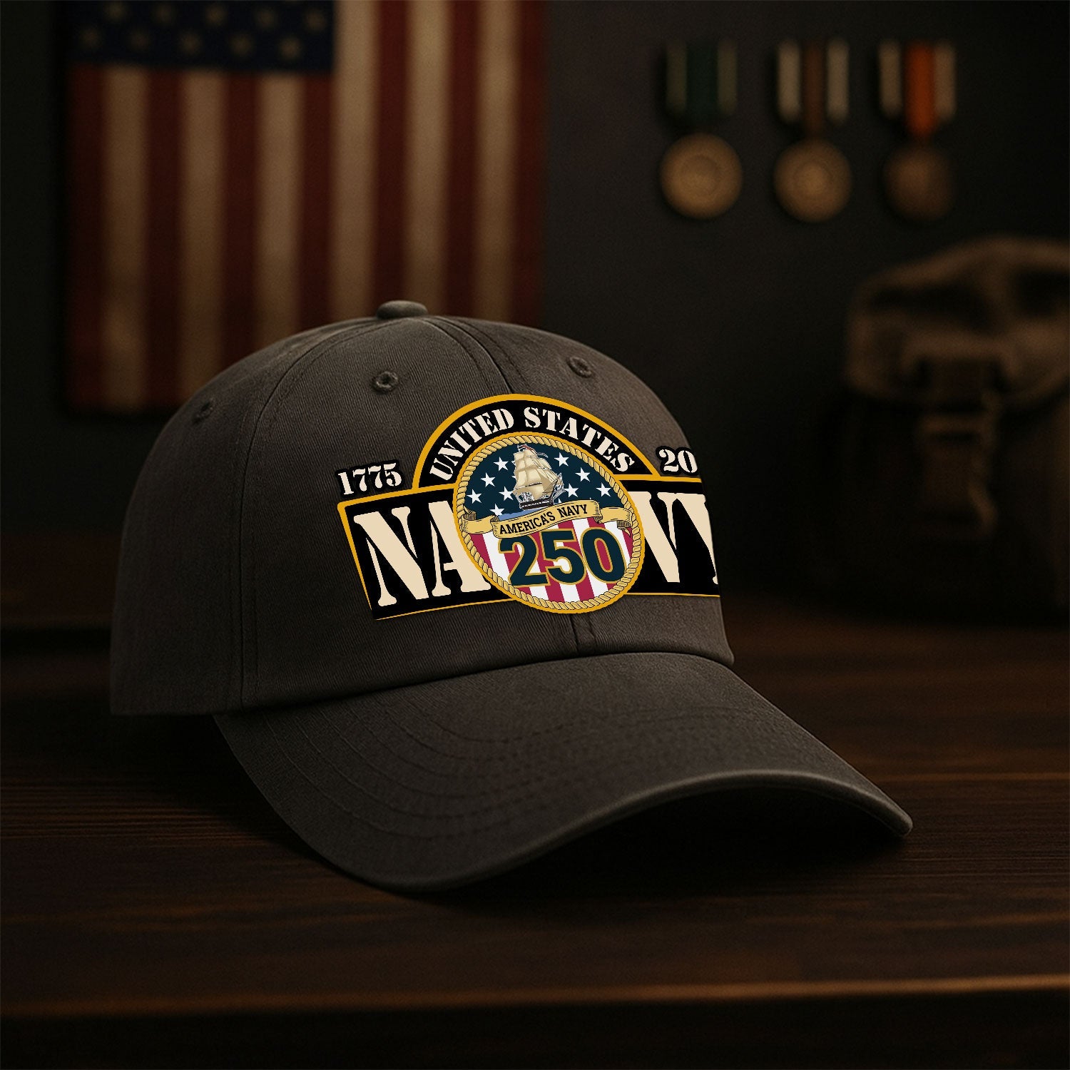 America's Navy 250 US Navy Premium Washed Denim Cap