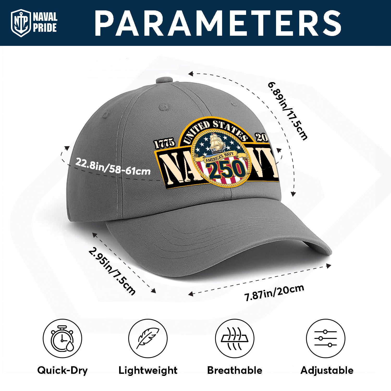 America's Navy 250 US Navy Premium Washed Denim Cap